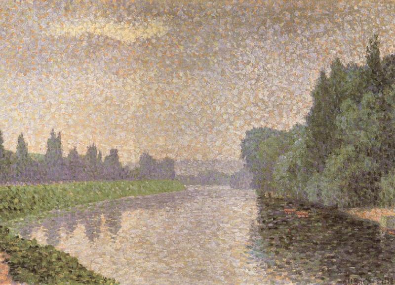 Albert Dubois-Pillet The Marne at Dawn oil painting picture